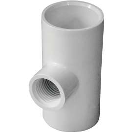 GENOVA 300 Series 31485 Pipe Reducing Tee, 1 x 1/2 in Run, Slip Run Connection, Slip Joint x FIP Branch Connection