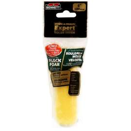BENNETT 4 FLOCK FM Paint Roller Refill, 100 mm L, Flock Foam Cover