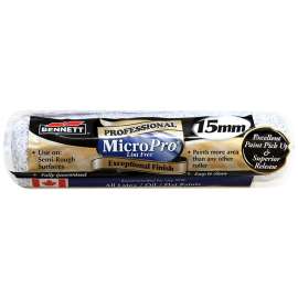 BENNETT MP 15MM Paint Roller Refill, 15 mm Thick Nap, 9-1/2 in L, Microfiber Cover