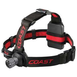 Coast 21114 Headlight, Alkaline Battery, LED Lamp, 300 Lumens, 98 ft Beam Distance, 210 min Run Time