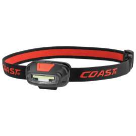Coast FL13 Headlight, AAA Battery, LED Lamp, 250 Lumens, 68 ft Beam Distance, 13 hr Run Time, Black