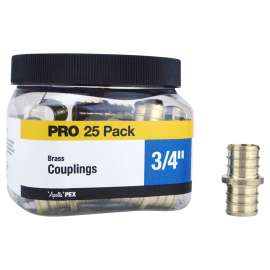 Apollo Valves APXC3425JR Coupling, 3/4 in, Barb, Brass, 200 psi Pressure