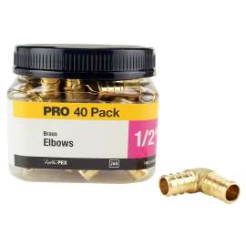 Apollo Valves APXE1240JR Pipe Elbow, 1/2 in, Barb, 90 deg Angle, Brass, 200 psi Pressure