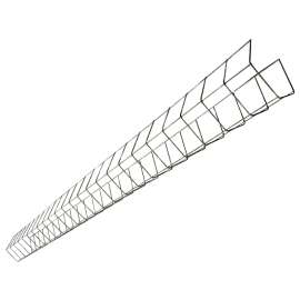 Metalux SNF Series WG/SNF-4FT-U Light Fixture Guard, White, 4 ft L Dimensions