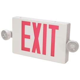 Eaton Lighting APC Series APC7R Exit/Emergency Light, 11-11/16 in OAW, 8-1/4 in OAH, 120/277 VAC, 25 W, LED Lamp