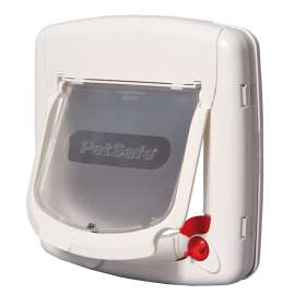 PetSafe PPA00-11325 Four-Way Cat Door, Plastic, White