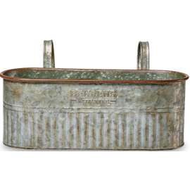 Behrens M19HP1 Garden Planter, 9.9 in W, 16 in D, Steel, Aged
