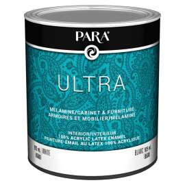 PARA Ultra PR0048500-14 Cabinet and Furniture Paint, Melamine, White, 1 qt