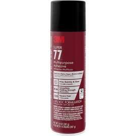 3M Super 77-VOC30DSC Multi-Purpose Spray Adhesive, Colorless, 14 oz Aerosol Can
