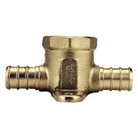 Apollo Valves APXDET12 Pipe Tee, 1/2 in, Barb x FPT x Barb, Brass, 200 psi Pressure