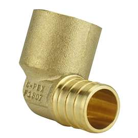 Apollo Valves APXFSE34 Pipe Elbow, 3/4 in, Barb x FPT, 90 deg Angle, Brass, 200 psi Pressure