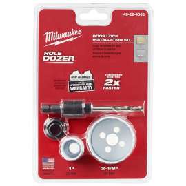 Milwaukee Hole Dozer 49-22-4063 Hole Saw Kit, 1-5/8 in D Cutting, 3/8 in Arbor, Steel Cutting Edge