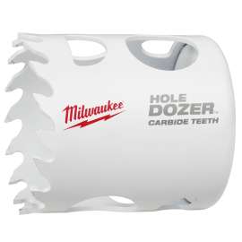 Milwaukee Hole Dozer 49-56-0717 Hole Saw, 1-3/4 in Dia, 1-3/4 in D Cutting, 4 TPI, Carbide Cutting Edge