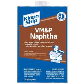 Klean Strip QVM46 Naphtha Thinner, Liquid, Hydrocarbon Solvent, Colorless, 1 qt, Can