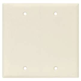Eaton Wiring Devices PJ23LA Blank Wallplate, 4.87 in L, 4.97 in W, 0.08 in Thick, 2 -Gang, Polycarbonate