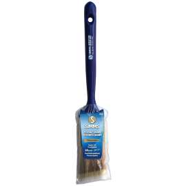 SIMMS 1930-38 Angular Sash Brush, 1-1/2 in W, 2-1/8 in L Bristle, Nylon/Polyester Bristle