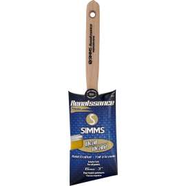 Renaissance 5010-75 Oval Sash Brush, 3 in W, 3 in L Bristle, Synthetic Hybrid Blend Bristle