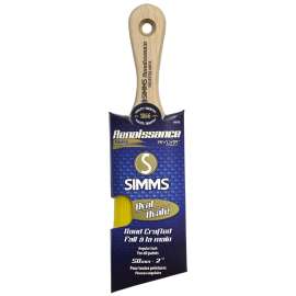 Renaissance 6018-50 Oval Sash Brush, 2 in W, Polyester Bristle, Short Handle