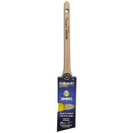 Eclipse 6025-38 Angular Sash Brush, 1-1/2 in W, Synthetic Hybrid Blend Bristle, Rat Tail Handle