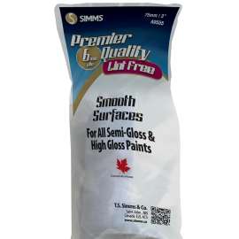SIMMS A-055 Trim Roller Refill, 1/4 in Thick Nap, 3 in L, Fabric Cover