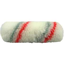 NOUR Z 4U05 Roller Refill, 3/8 in Thick Nap, 4 in L, Fabric Cover, Gray/Red