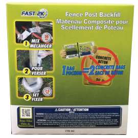 Chemque FAST 2K Series 254-20-F Fence Post Backfill, Gray, 26 oz Bag