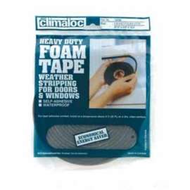 Climaloc CF12010 Insulating Foam Tape, 3/8 in W, 40 ft L, 3/16 in Thick, Polyethylene, White