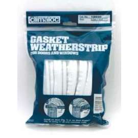 Climaloc CF12030 Flexible Gasket Weatherstrip, 16.4 ft L, Vinyl, White