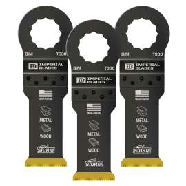 IMPERIAL BLADES IBSCT330-3 Oscillating Blade, 1-1/4 in, TiN Coated Bi-Metal
