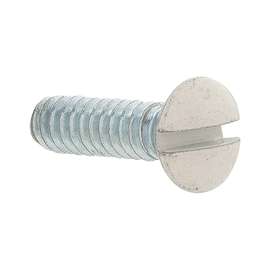 Eaton Wiring Devices 231W-BOX Wallplate Screw, 1/2 in L, Slotted Drive, Metal