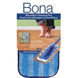 Bona WM710013203 Cleaning Pad, 465 mm L, 130 mm W, Microfiber, Blue, Machine Washable: Yes