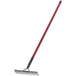 GARANT Pro Series GPCR14 Bow Rake, 14 in W Head, 14 -Tine, Steel Tine, Steel Head, 51 in L Handle