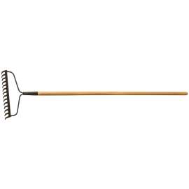 GARANT LBR14 Bow Rake, 14 in W Head, 14 -Tine, Steel Head, 51 in L Handle