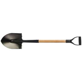 GARANT LHR2D Shovel, 8 in W Blade, Steel Blade, Hardwood Handle, D-Grip Handle, 25-5/8 in L Handle