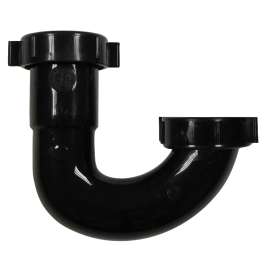 Plumb Pak PPC66-2B J-Bend, 1-1/2 x 1-1/4 in, Plastic, Black