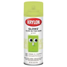 Krylon Glowz K03150007 Spray Paint, Gloss, Green, 6 oz, Aerosol Can