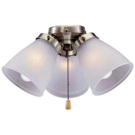 Boston Harbor Ceiling Fan Light Kit, Frosted Glass, Antique Brass, Antique Brass
