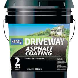 Henry HE130074 Asphalt Coating, Liquid, Black, 4.75 gal Pail
