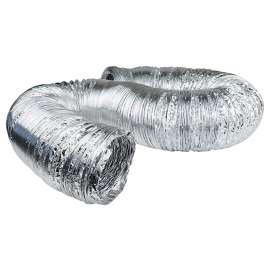 DUNDAS JAFINE AF450UL Flexible Duct, 4 in, 50 ft L, Aluminum