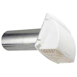 DUNDAS JAFINE ProMax PMH4WZW Exhaust Hood, 6-1/4 in W Hood, 4-1/4 in D Hood, 7 in H Hood, 4 in Duct, White Hood