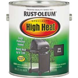 RUST-OLEUM SPECIALTY 237543 High-Heat Enamel, Satin, Black, 1 gal, Can
