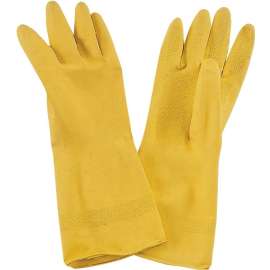 ProSource PVG-12B Disposable Work Gloves, For All Genders, L, 12.6 in L, Straight Thumb, Wide Cuff, Latex