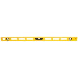 STANLEY 42-470 I-Beam Level, 48 in L, 3-Vial, 2-Hang Hole, Non-Magnetic, ABS, Yellow