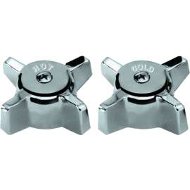 Danco 88092 Faucet Handle, Zinc, Chrome Plated, For: Sterling/Rockwell Two Handle Tub/Shower Faucets
