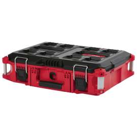 Milwaukee 48-22-8424 Tool Box, 75 lb, Plastic, Red, 22.1 in L x 16.1 in W x 6.6 in H Outside
