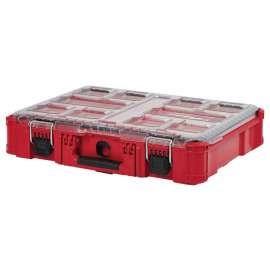 Milwaukee 48-22-8430 Organizer, 75 lb Capacity, 19.76 in L, 15 in W, 4.61 in H, 10-Compartment, Plastic, Red