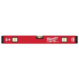 Milwaukee REDSTICK Series MLBXM24 Magnetic Box Level, 24 in L, 3-Vial, 1-Hang Hole, Magnetic, Aluminum, Red
