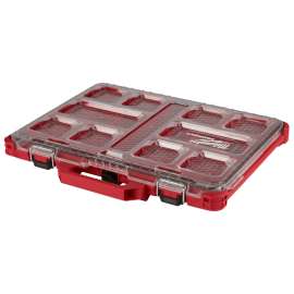 Milwaukee 48-22-8431 Organizer, 19.76 in L, 16.38 in W, 2.52 in H, 10-Compartment, Plastic, Red