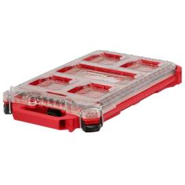Milwaukee 48-22-8436 Organizer, 16.38 in L, 9.76 in W, 2.52 in H, 5-Compartment, Plastic, Red