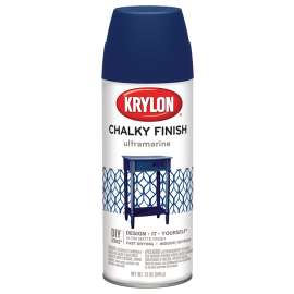 Krylon K04109000 Chalked Paint, Matte, Ultramarine, 12 oz, Aerosol Can